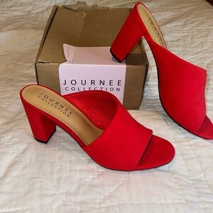 NIB JOURNEE COLLECTION RED HEELS SZ 10